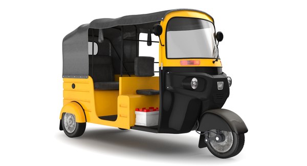 Tuktuk Gelb Und Schwarz 3d Modell Turbosquid