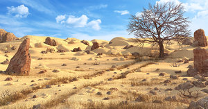 desert terrain sand 3D