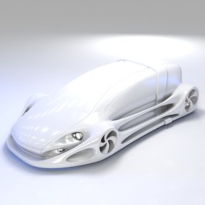 futuristic transport vehicle 3D model