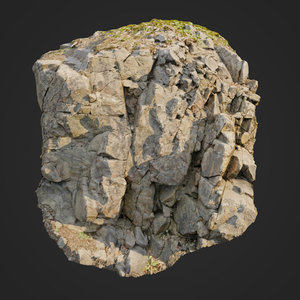 scanned cliff face k model