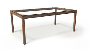 3D rectangular table model
