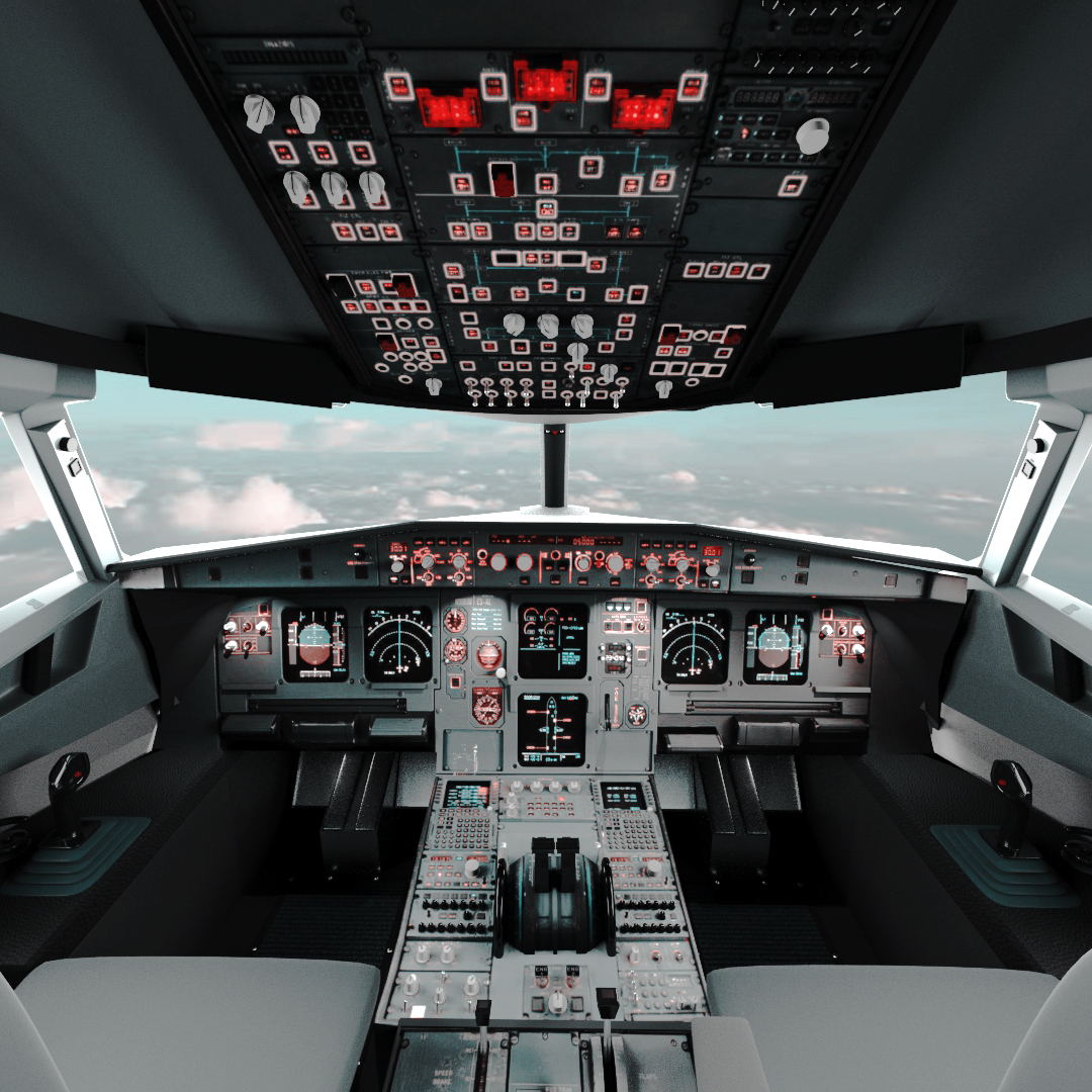 Flugzeug Cockpit A320
