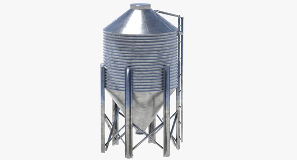 3d chicken silo feed model