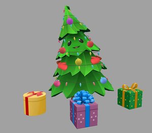 christmas tree cartoon ar model
