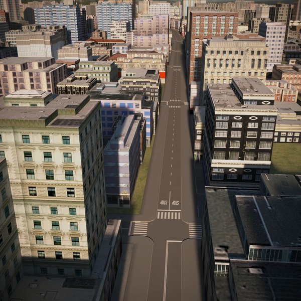 town city cityscape 3D
