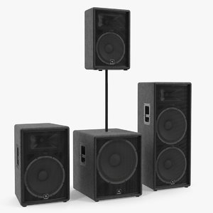 jbl jrx speaker 3D model