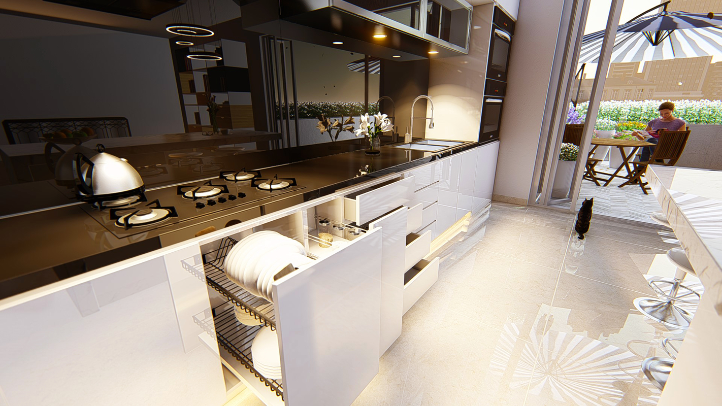 3D model modern kitchen set - TurboSquid 1357968