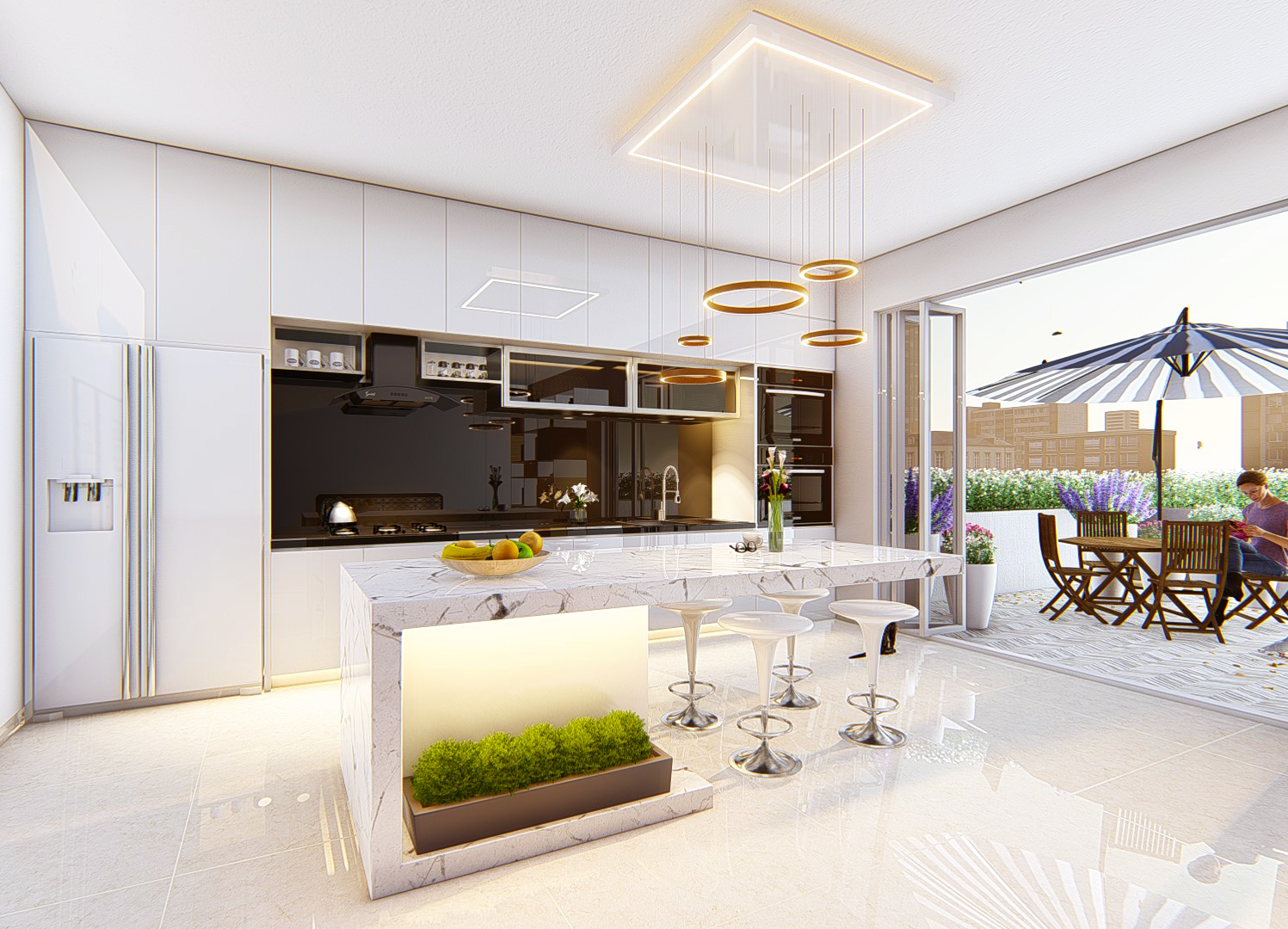 3D model modern kitchen set - TurboSquid 1357968