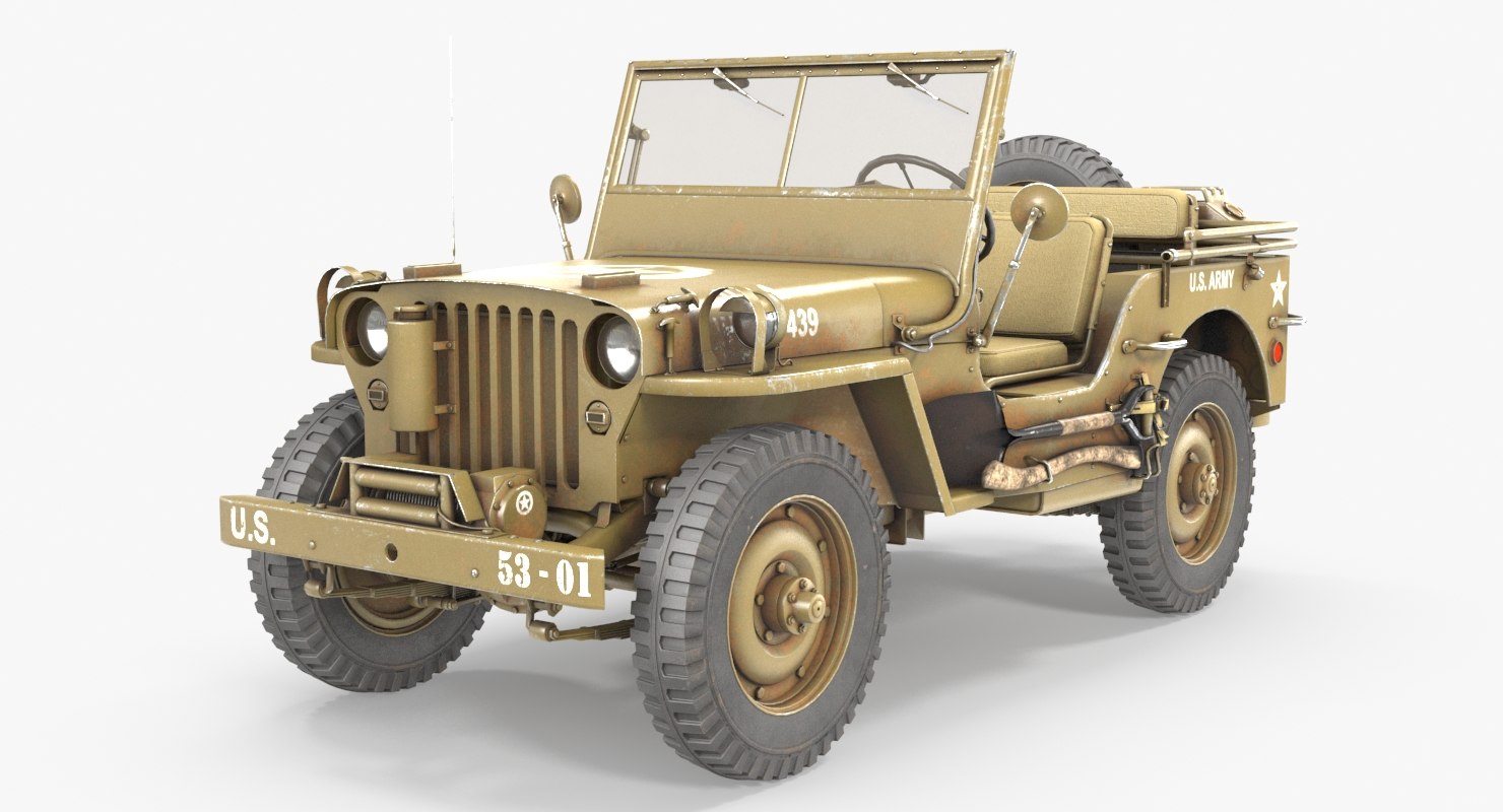 Jeep willys 3D model TurboSquid 1357990