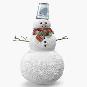 Cartoon snowman snow rigged 3D - TurboSquid 1468942