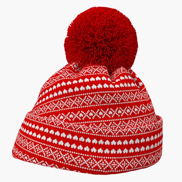 3D winter christmas hat model