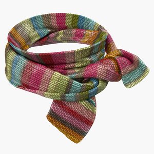 3D colored scarf model