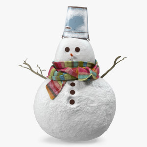 little christmas snowman snow model