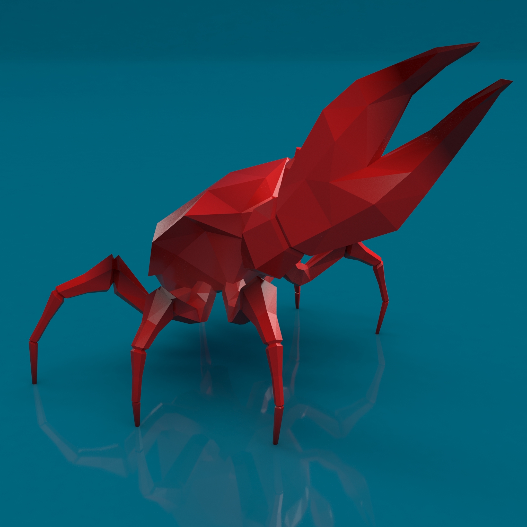 Lowpoly cartoon crab 3D model TurboSquid 1358205
