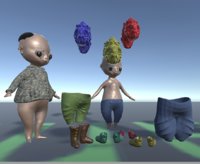 3D humanoid boy unity