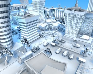 cartoon city toon cars 3D model