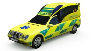 mercedes swedish ambulance 3D model