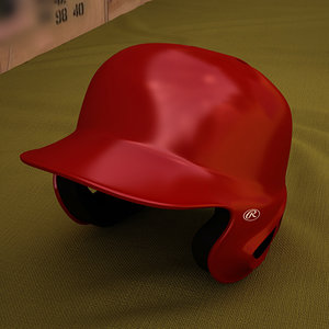 batting helmet baseball 3D model