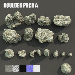 3D boulders pack model