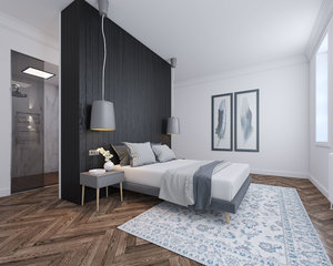 3D v-ray realistic bedroom interior