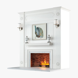 3D fireplace design v2 model