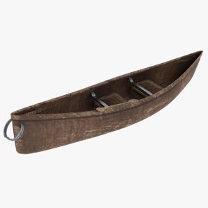 canoe boat 3D model