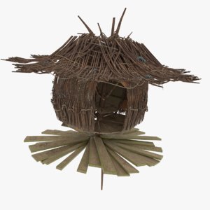 3D model hut building