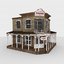 3D western house pack building