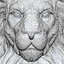 3d animal lion head