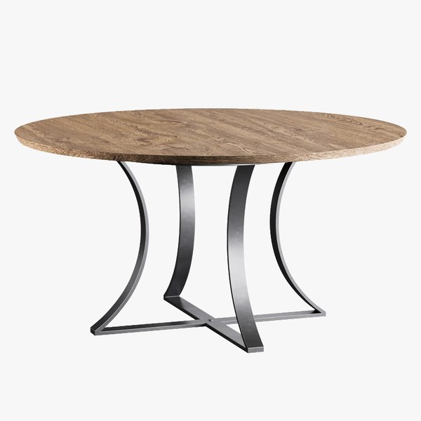 3D dining table gage brown wood