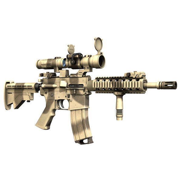 colt m4a1 sopmod aimpoint 3d model