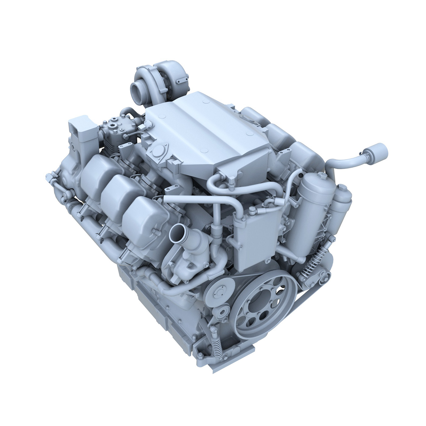 Engine Diesel Truck 3d Model