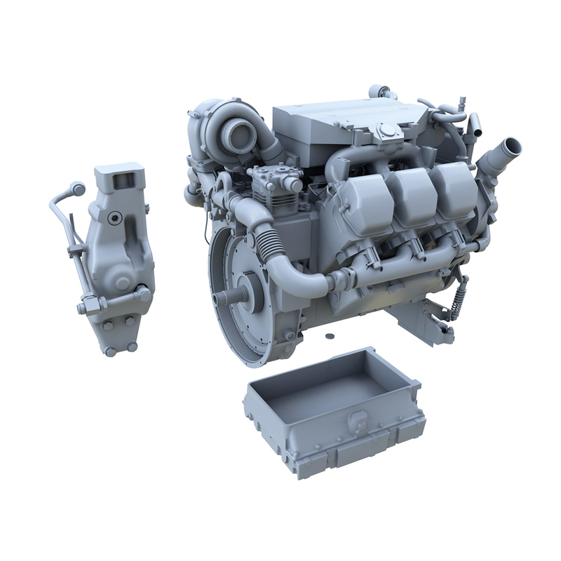 engine diesel truck 3d model