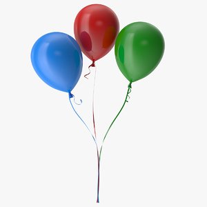 colorful balloons 3D model
