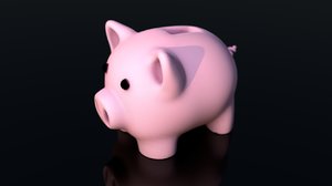 pig coin safe box 3D