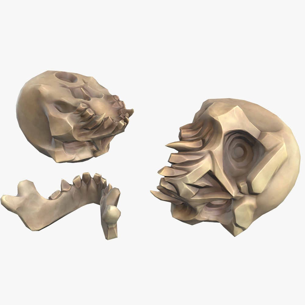 3D stylized evil skull model - TurboSquid 1360583