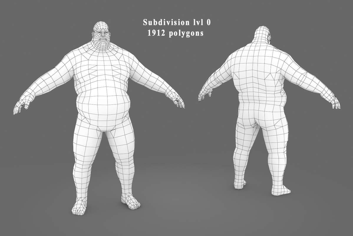 Fat Man 3d Model Turbosquid 1359804 6338