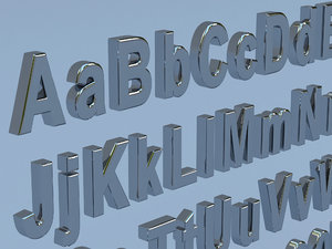 3D letters symbols