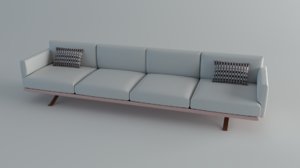 sofa kettal boma 3D model