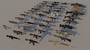 assault 42 rifles 3D model