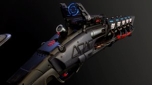 futuristic gun 3D
