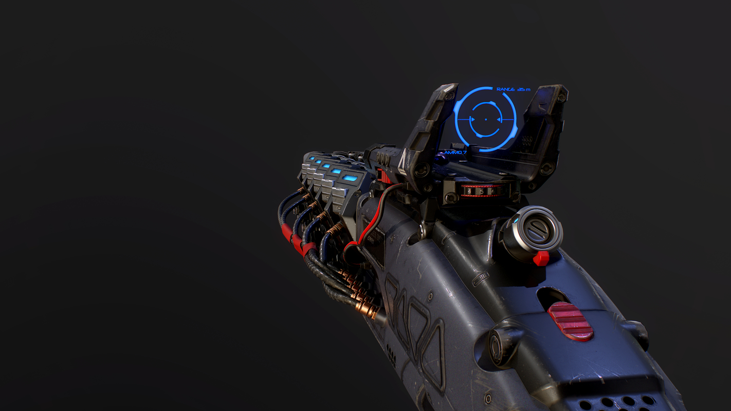 Futuristic gun 3D - TurboSquid 1360333