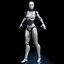 sci-fi male female robots 3D model