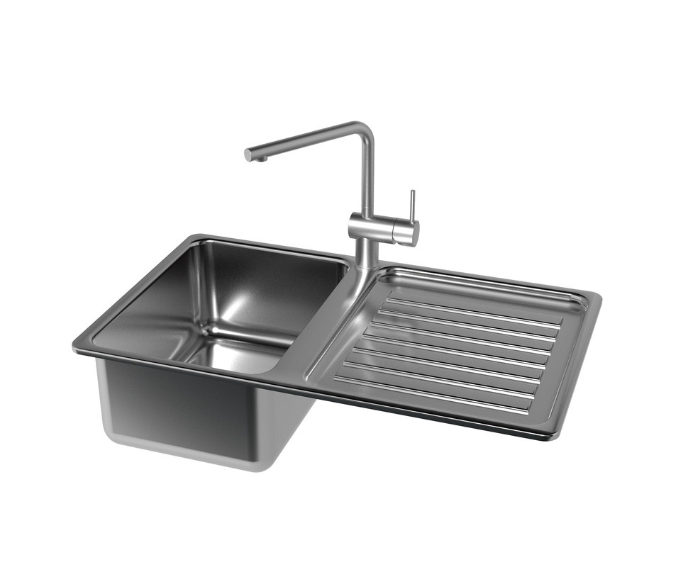 3D model Kitchen Sink 2 VR / AR / low-poly OBJ 3DS FBX 