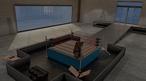 ring wrestling 3D model