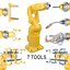 robot arm 7 tools 3D model