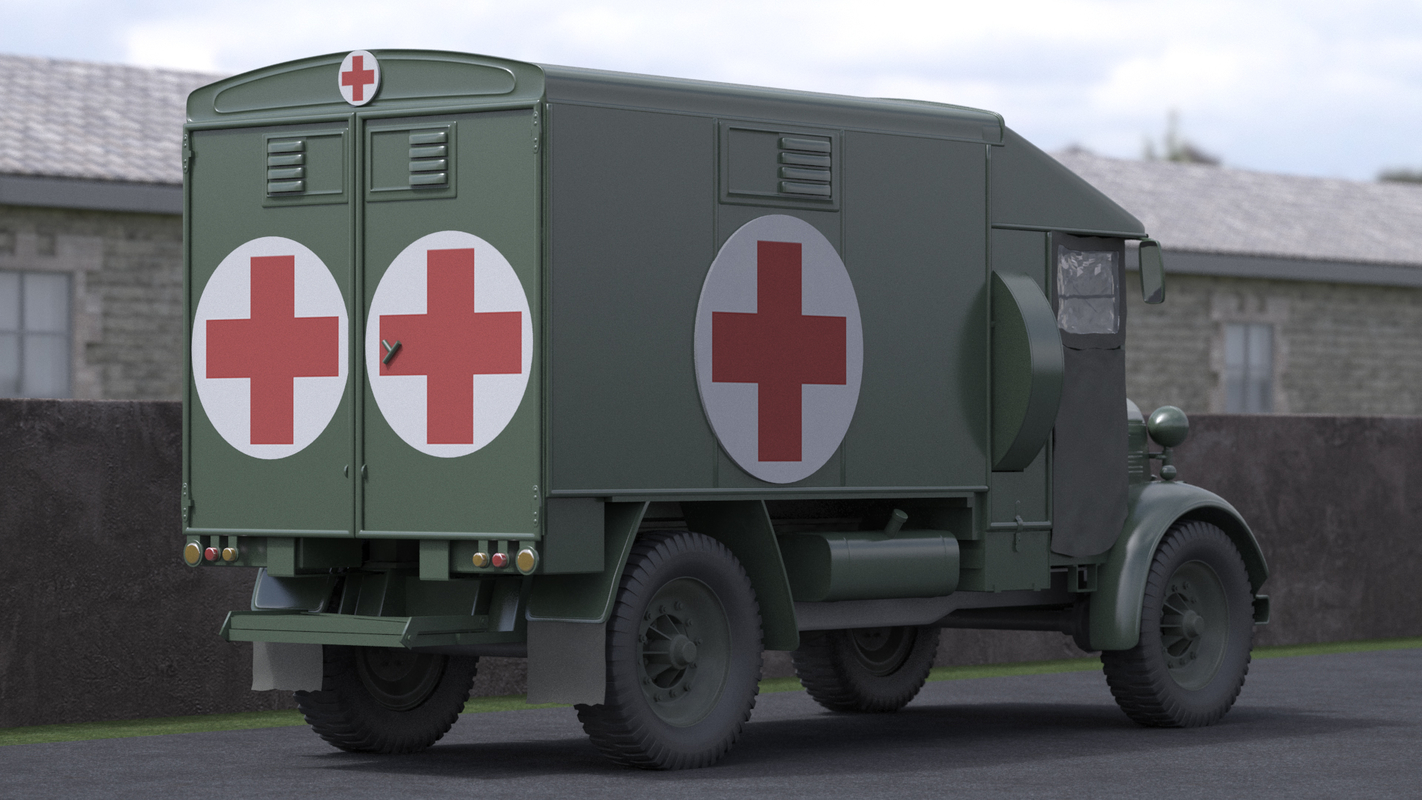 Modello 3D Austin K2 / Y Ambulance WWII - TurboSquid 1360748