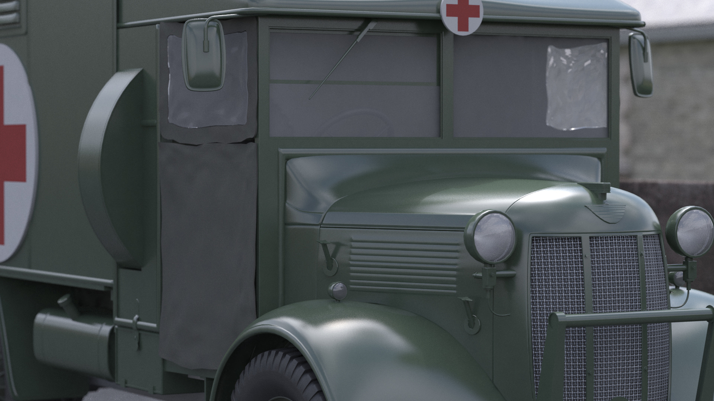 3D Model 2 Wwii Ambulance - TurboSquid 1360748