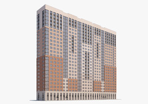 3D high-rise building