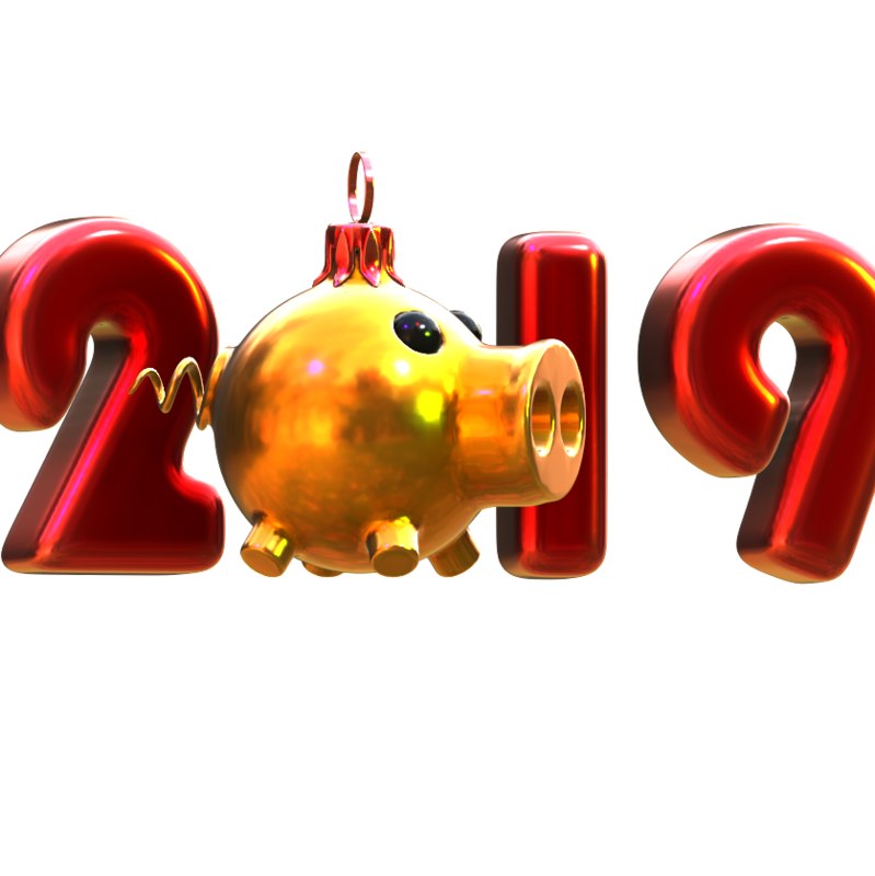 Free new year 2019 model TurboSquid 1360754